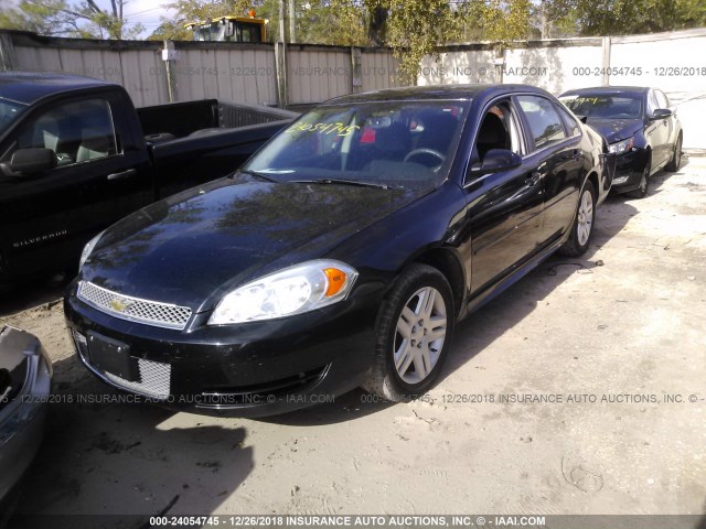 2G1WB5E34G1101652 - 2016 CHEVROLET IMPALA LIMITED LT BLACK photo 2