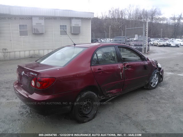 2T1BR32E77C729069 - 2007 TOYOTA COROLLA CE/LE/S RED photo 4