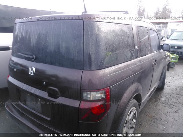 5J6YH18918L007306 - 2008 HONDA ELEMENT SC MAROON photo 4