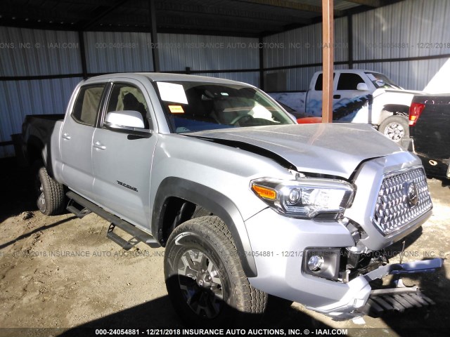 3TMDZ5BN3JM053433 - 2018 TOYOTA TACOMA DBL CAB/SR5/TRD SPORT/OR SILVER photo 1