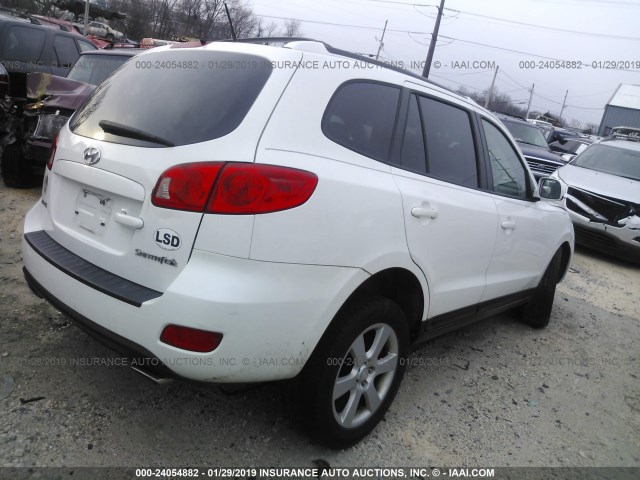 5NMSH13E37H098014 - 2007 HYUNDAI SANTA FE SE/LIMITED WHITE photo 4