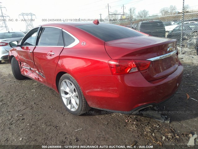 2G1155S34E9204591 - 2014 CHEVROLET IMPALA LTZ RED photo 3