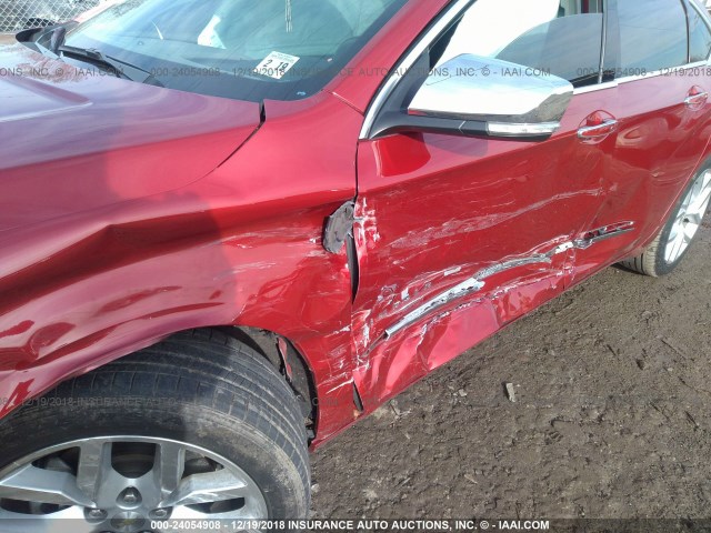 2G1155S34E9204591 - 2014 CHEVROLET IMPALA LTZ RED photo 6