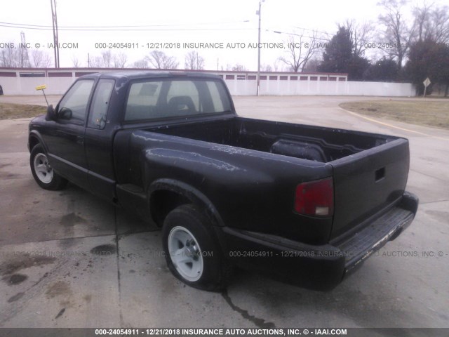 1GCCS1944V8147126 - 1997 CHEVROLET S TRUCK S10 BLACK photo 3