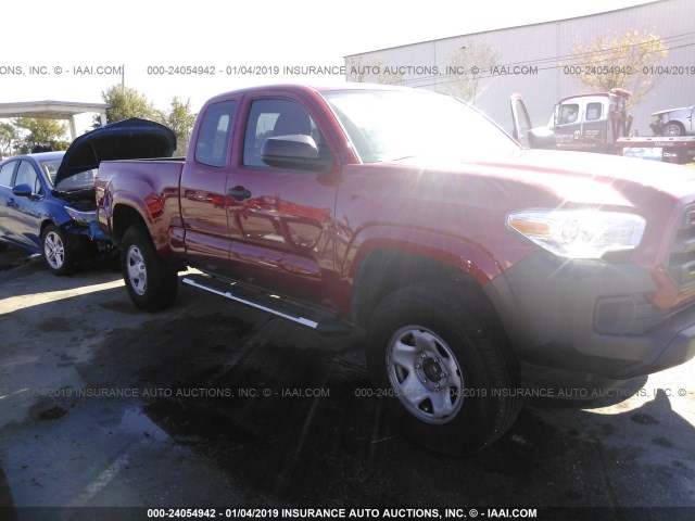 5TFRX5GN5HX102124 - 2017 TOYOTA TACOMA ACCESS CAB/SR/SR5 წითელი ფოტო 1