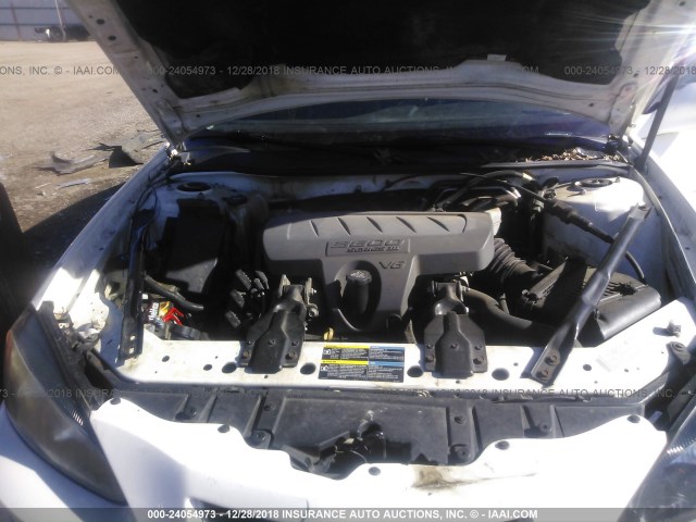 2G2WP552161222626 - 2006 PONTIAC GRAND PRIX WHITE photo 10