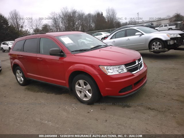 3C4PDCAB9DT533672 - 2013 DODGE JOURNEY SE RED photo 1