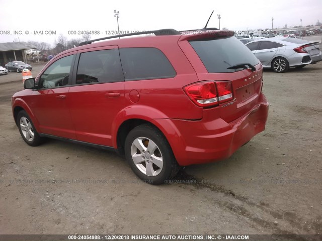 3C4PDCAB9DT533672 - 2013 DODGE JOURNEY SE RED photo 3