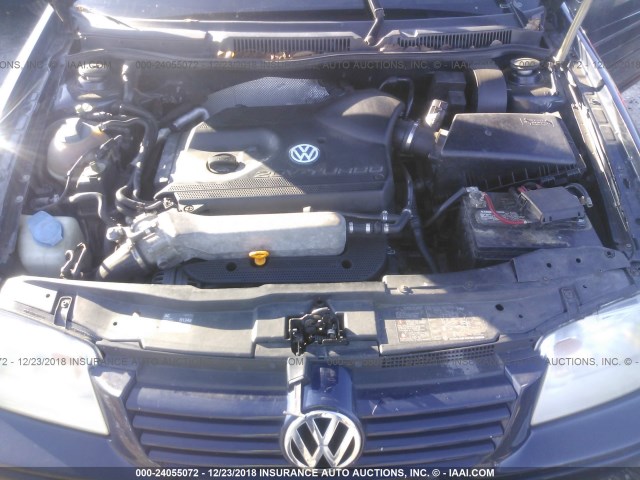 3VWSE69M12M146231 - 2002 VOLKSWAGEN JETTA GLS BLUE photo 10