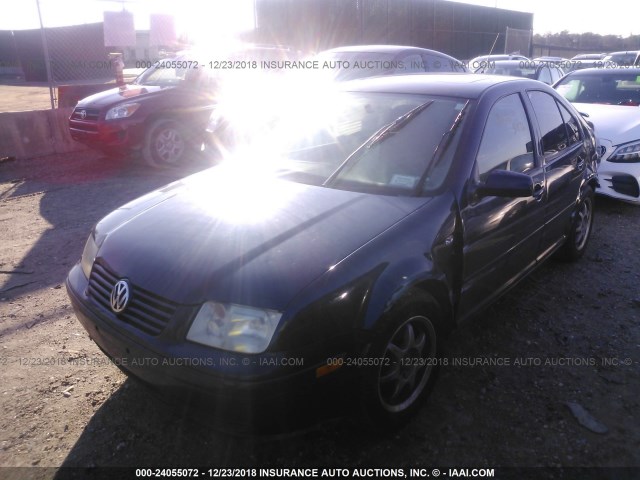 3VWSE69M12M146231 - 2002 VOLKSWAGEN JETTA GLS BLUE photo 2