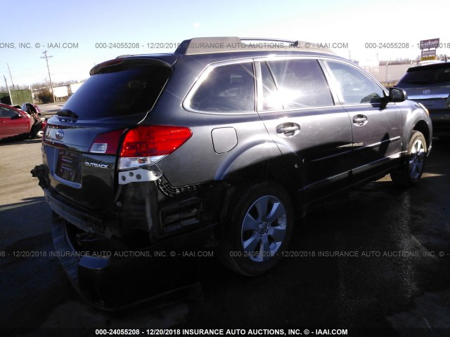 4S4BRCGC7C3207175 - 2012 SUBARU OUTBACK 2.5I PREMIUM GRAY photo 4