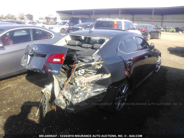 JTHBK262285055084 - 2008 LEXUS IS 250 GRAY photo 4