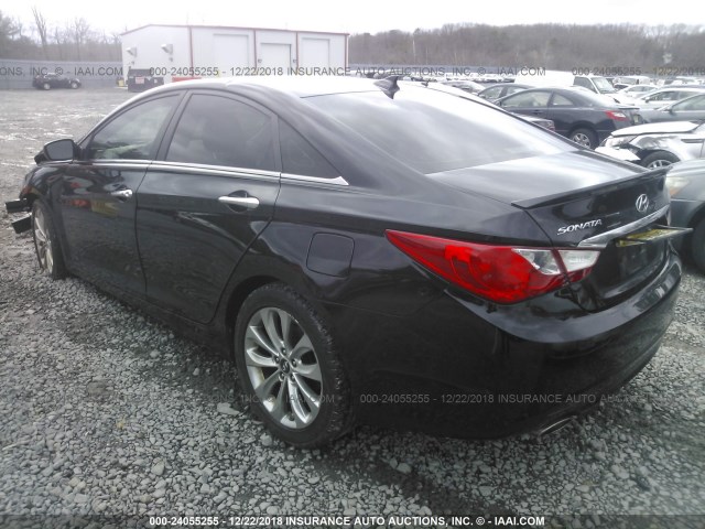 5NPEC4ACXDH759549 - 2013 HYUNDAI SONATA SE/LIMITED BLACK photo 3