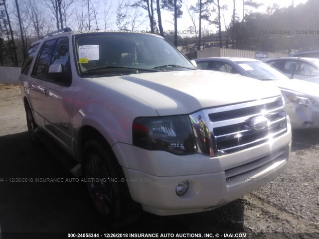 1FMFU19597LA67462 - 2007 FORD EXPEDITION LIMITED WHITE photo 1