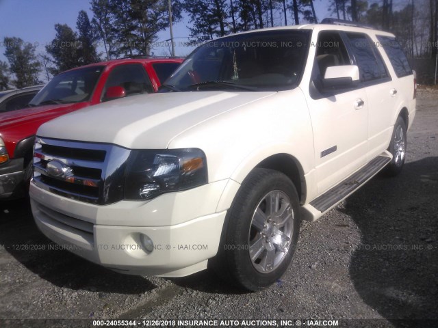 1FMFU19597LA67462 - 2007 FORD EXPEDITION LIMITED WHITE photo 2