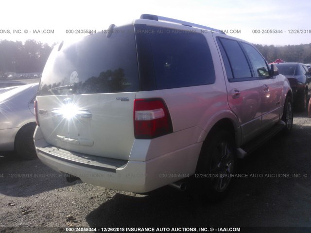 1FMFU19597LA67462 - 2007 FORD EXPEDITION LIMITED WHITE photo 4
