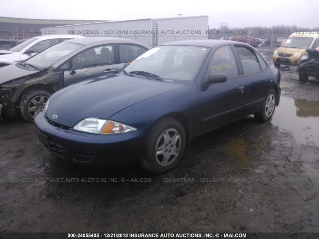 1G1JF524917136760 - 2001 CHEVROLET CAVALIER LS BLUE photo 2