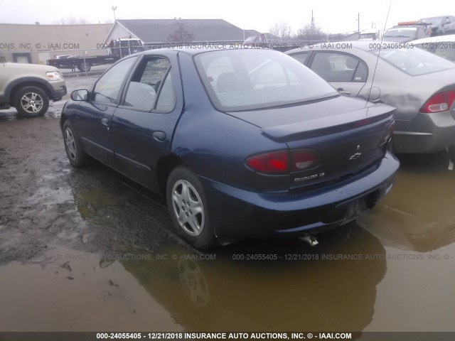 1G1JF524917136760 - 2001 CHEVROLET CAVALIER LS BLUE photo 3