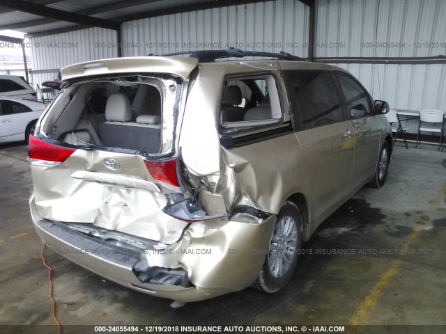 5TDYK3DC0BS039190 - 2011 TOYOTA SIENNA XLE/LIMITED GOLD photo 4