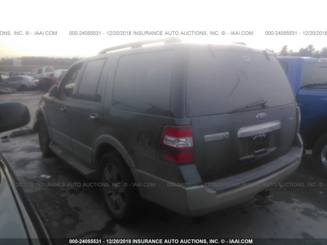 1FMFU18587LA64800 - 2007 FORD EXPEDITION EDDIE BAUER GRAY photo 3