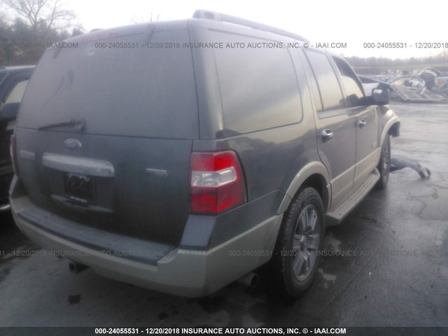 1FMFU18587LA64800 - 2007 FORD EXPEDITION EDDIE BAUER GRAY photo 4