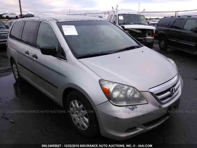 5FNRL38296B127118 - 2006 HONDA ODYSSEY LX SILVER photo 1