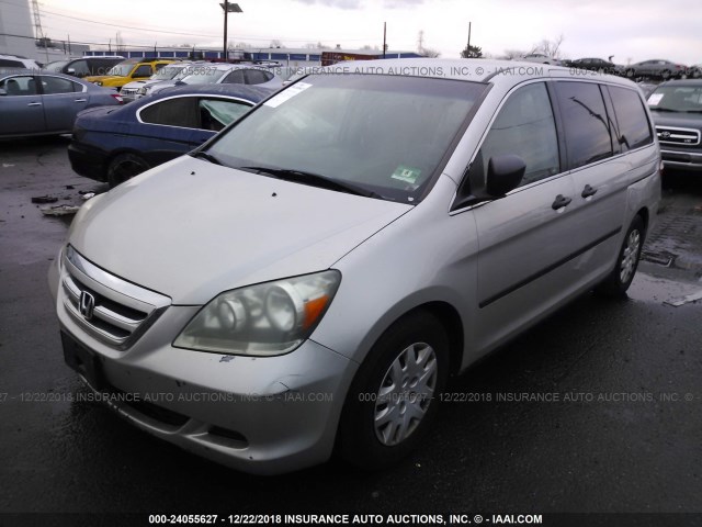 5FNRL38296B127118 - 2006 HONDA ODYSSEY LX SILVER photo 2