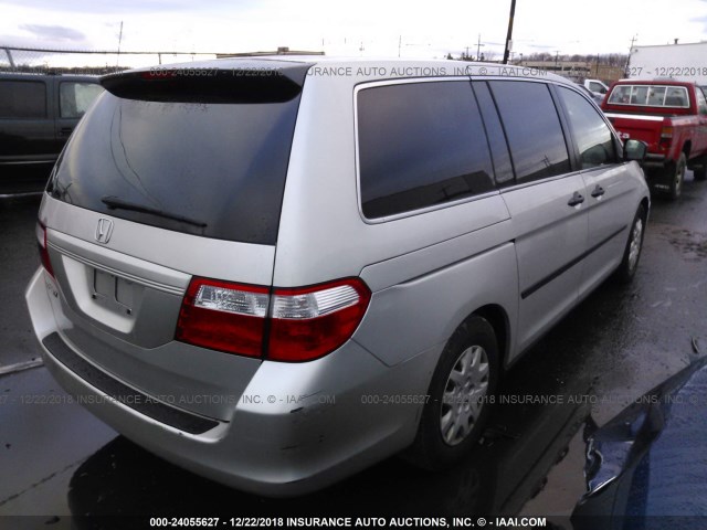 5FNRL38296B127118 - 2006 HONDA ODYSSEY LX SILVER photo 5