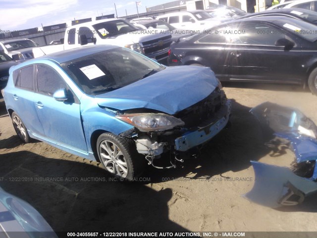 JM1BL1H55A1132706 - 2010 MAZDA 3 S BLUE photo 1