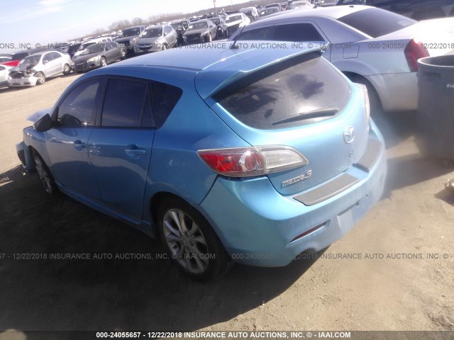 JM1BL1H55A1132706 - 2010 MAZDA 3 S BLUE photo 3