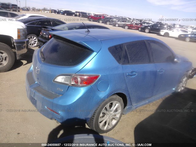 JM1BL1H55A1132706 - 2010 MAZDA 3 S BLUE photo 4