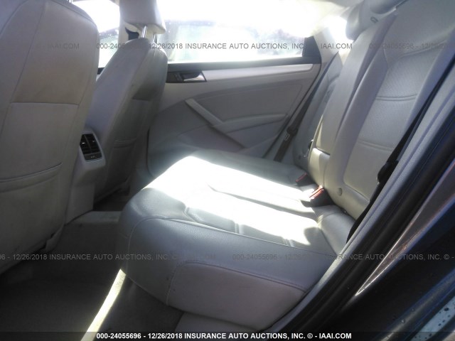 1VWBP7A31DC051045 - 2013 VOLKSWAGEN PASSAT SE GRAY photo 8