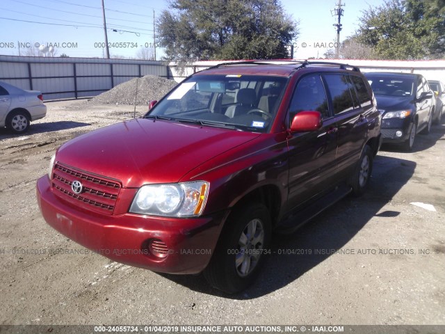 JTEGF21A830093544 - 2003 TOYOTA HIGHLANDER LIMITED MAROON photo 2