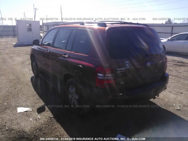 JTEGF21A830093544 - 2003 TOYOTA HIGHLANDER LIMITED MAROON photo 3