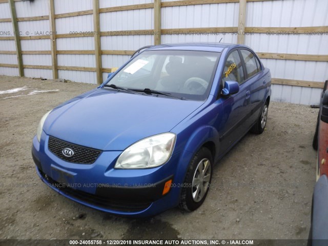 KNADE123176221143 - 2007 KIA RIO LX/SX BLUE photo 2