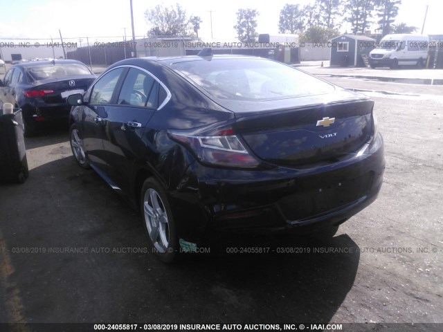 1G1RC6S59HU148915 - 2017 CHEVROLET VOLT LT BLACK photo 3