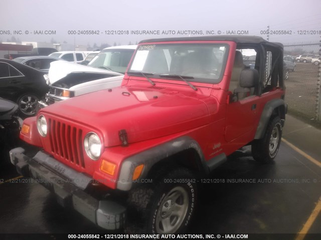 1J4FA29103P305339 - 2003 JEEP WRANGLER / TJ SE RED photo 2