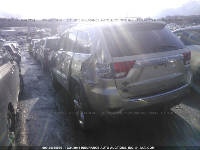 1C4RJFCG9CC176497 - 2012 JEEP GRAND CHEROKEE OVERLAND GOLD photo 3