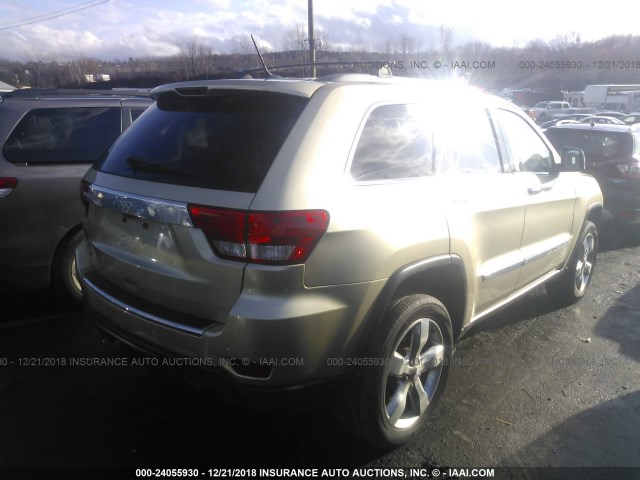 1C4RJFCG9CC176497 - 2012 JEEP GRAND CHEROKEE OVERLAND GOLD photo 4