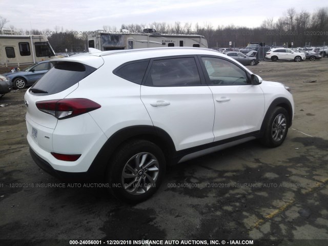 KM8J3CA43JU705945 - 2018 HYUNDAI TUCSON SEL/SEL PLUS WHITE photo 4