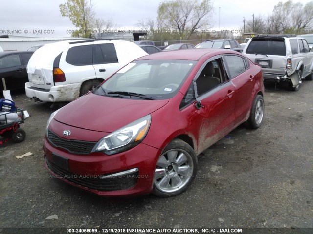 KNADM4A3XH6049671 - 2017 KIA RIO LX RED photo 2