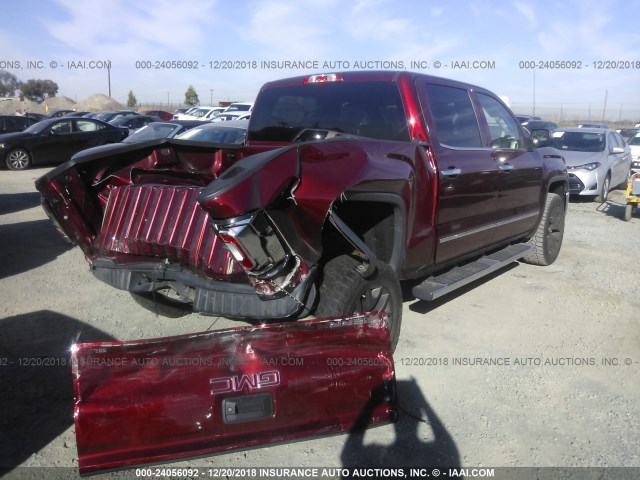 3GTP1NEC8GG369075 - 2016 GMC SIERRA C1500 SLT MAROON photo 4