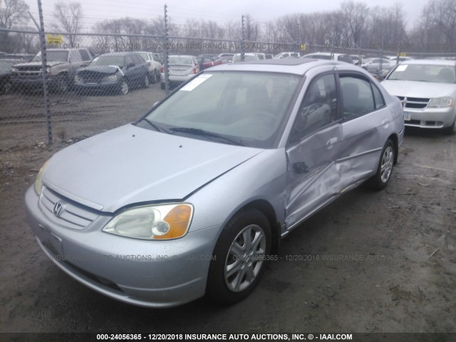 1HGES26783L009999 - 2003 HONDA CIVIC EX SILVER photo 2