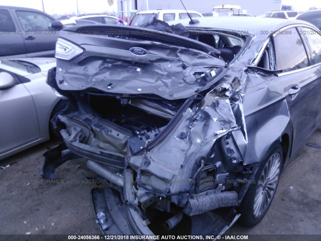 3FA6P0K97DR379639 - 2013 FORD FUSION TITANIUM GRAY photo 6