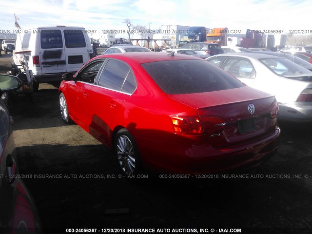 3VWLL7AJ3DM390466 - 2013 VOLKSWAGEN JETTA TDI RED photo 3