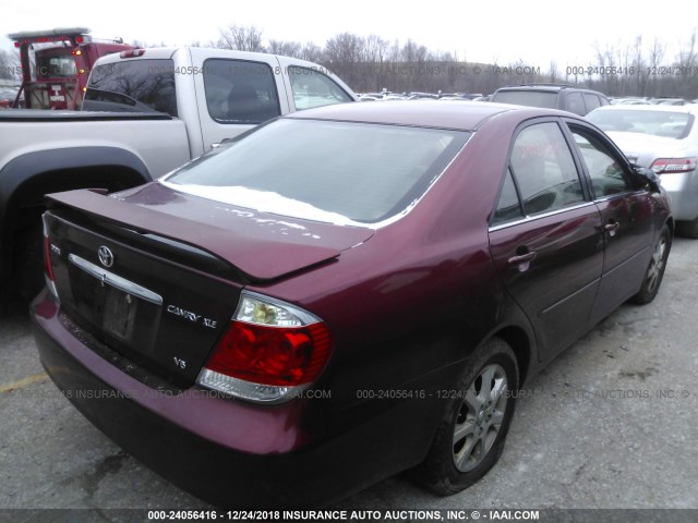 4T1BF30K95U085197 - 2005 TOYOTA CAMRY LE/XLE/SE MAROON photo 4