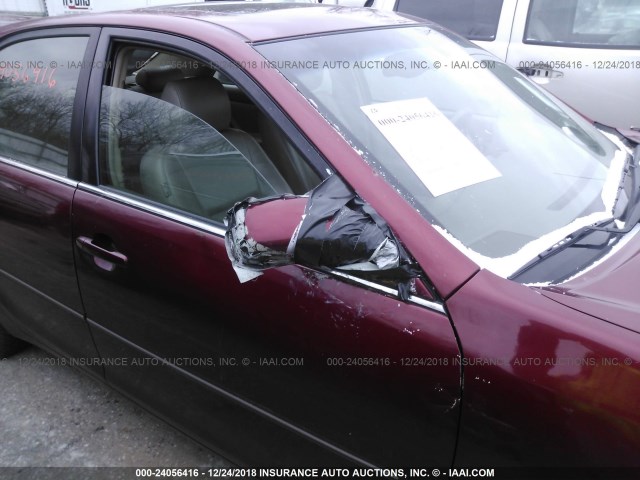 4T1BF30K95U085197 - 2005 TOYOTA CAMRY LE/XLE/SE MAROON photo 6