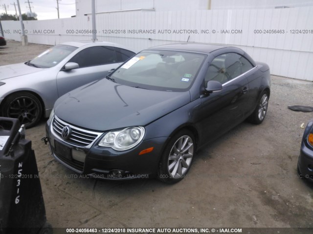 WVWDB71F77V027636 - 2007 VOLKSWAGEN EOS 3.2L SPORT BLUE photo 2