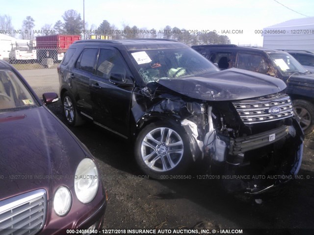 1FM5K7D84HGB90523 - 2017 FORD EXPLORER XLT GRAY photo 1