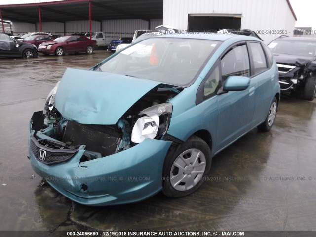 JHMGE8H30DC061252 - 2013 HONDA FIT Light Blue photo 2